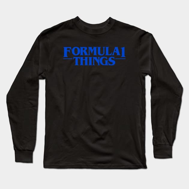 Formula 1 things (blue) Long Sleeve T-Shirt by throwback